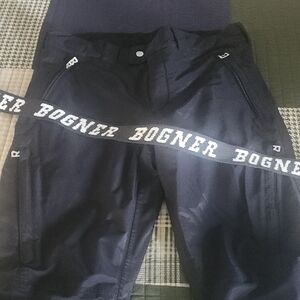 Bogner Dark Ski Pants with Logo Belt